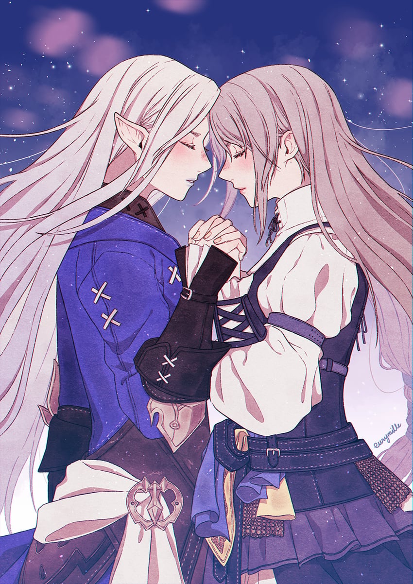 jill warrick and ysayle dangoulain (final fantasy and 2 more) drawn by eurymille