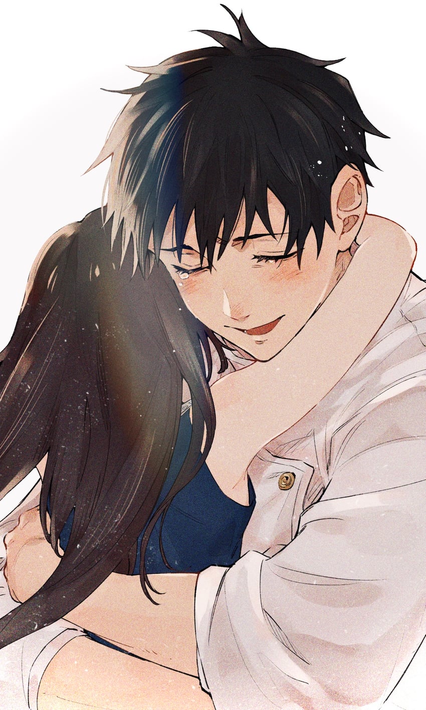 okkotsu yuuta and orimoto rika (jujutsu kaisen) drawn by deka_power