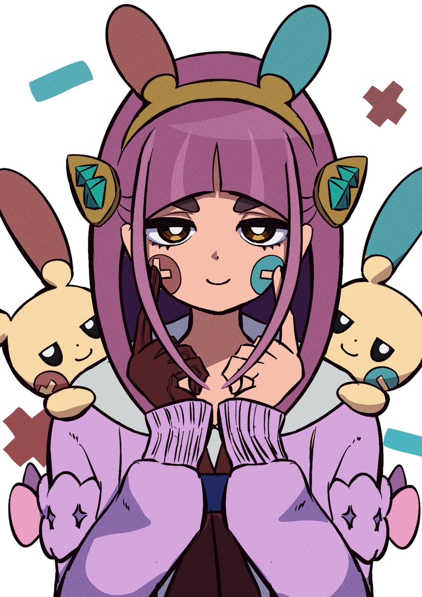 lacey, minun, and plusle (pokemon and 1 more) drawn by ida_(idalol490)