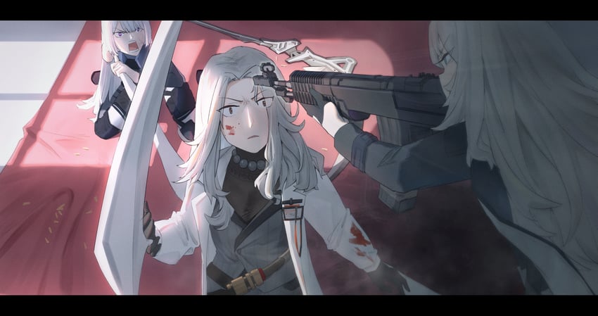 an-94, ak-15, and lady gray (girls' frontline) drawn by hexahedron