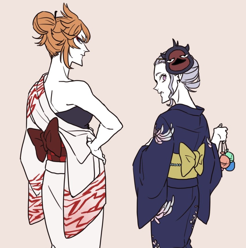 noelle silva and mereoleona vermillion (black clover) drawn by kazami_(wk)