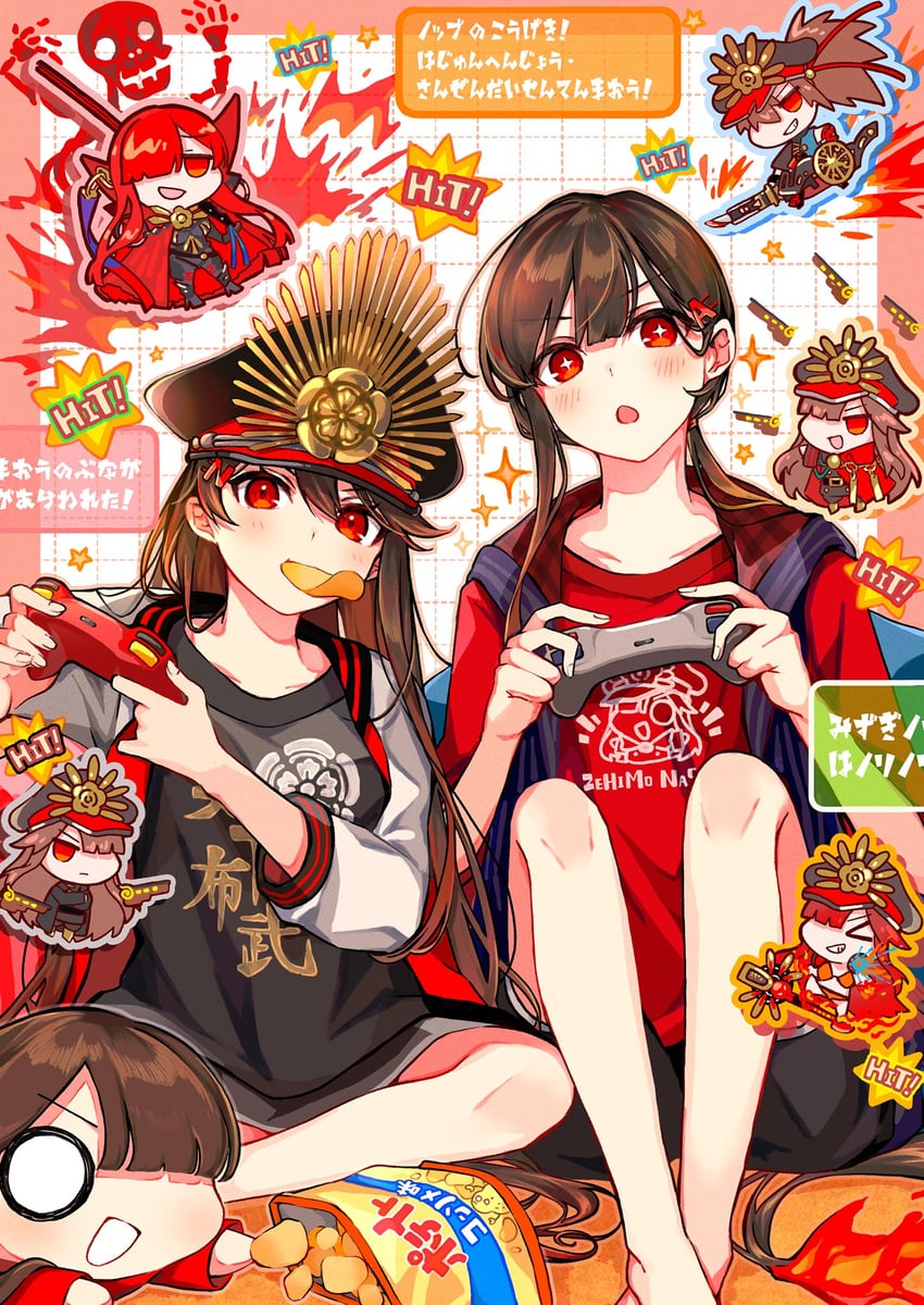 oda nobunaga, oda nobukatsu, mini nobu, and oda kippoushi (fate and 1 more) drawn by yui_(tamagohan)
