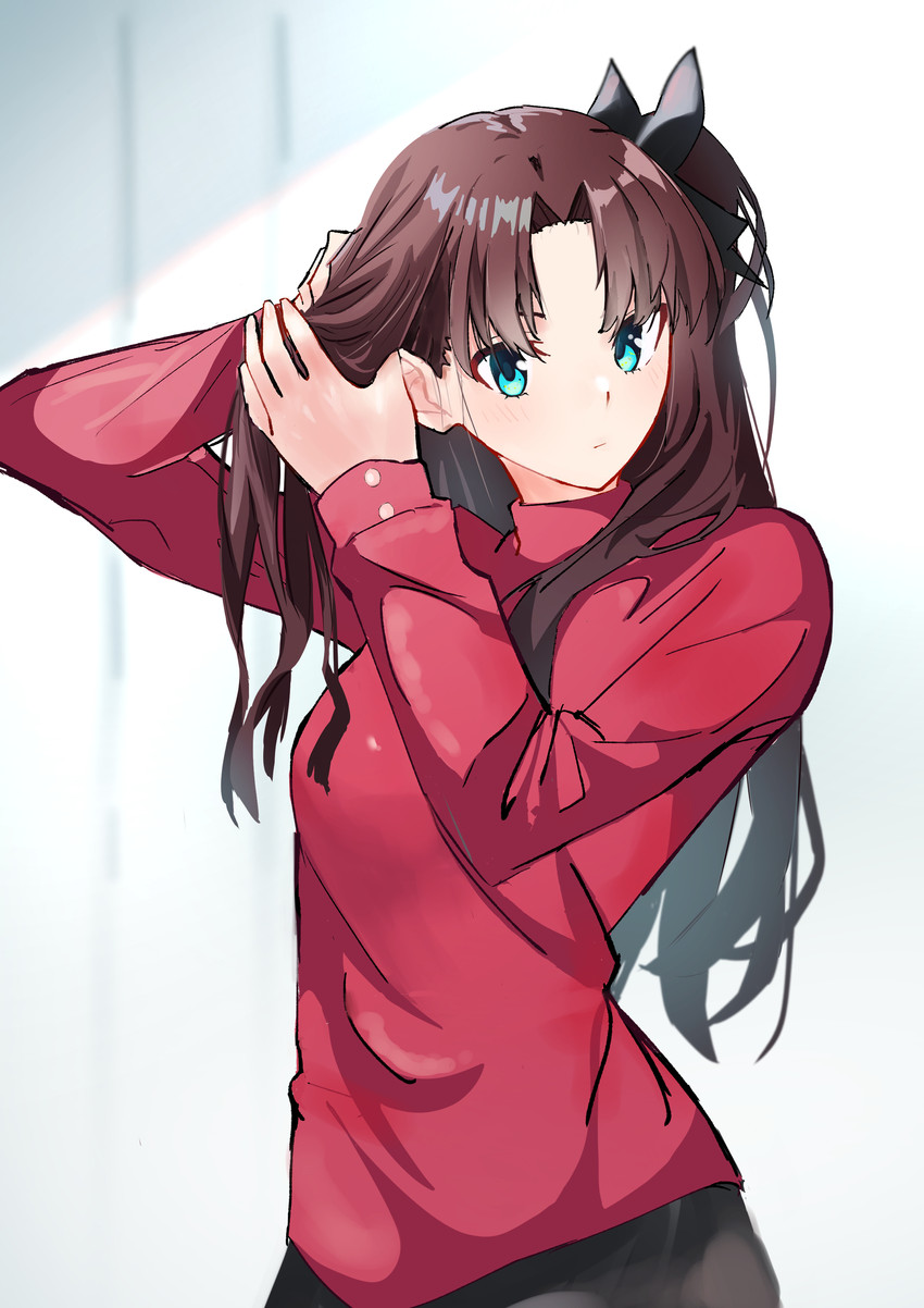 tohsaka rin (fate and 1 more) drawn by amausa_subee