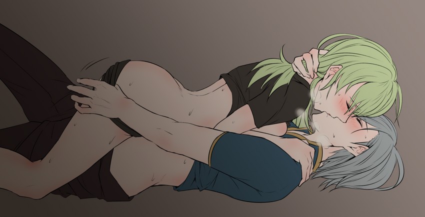 female byleth and ashe ubert (fire emblem and 1 more) drawn by yori_(a_a_yori)