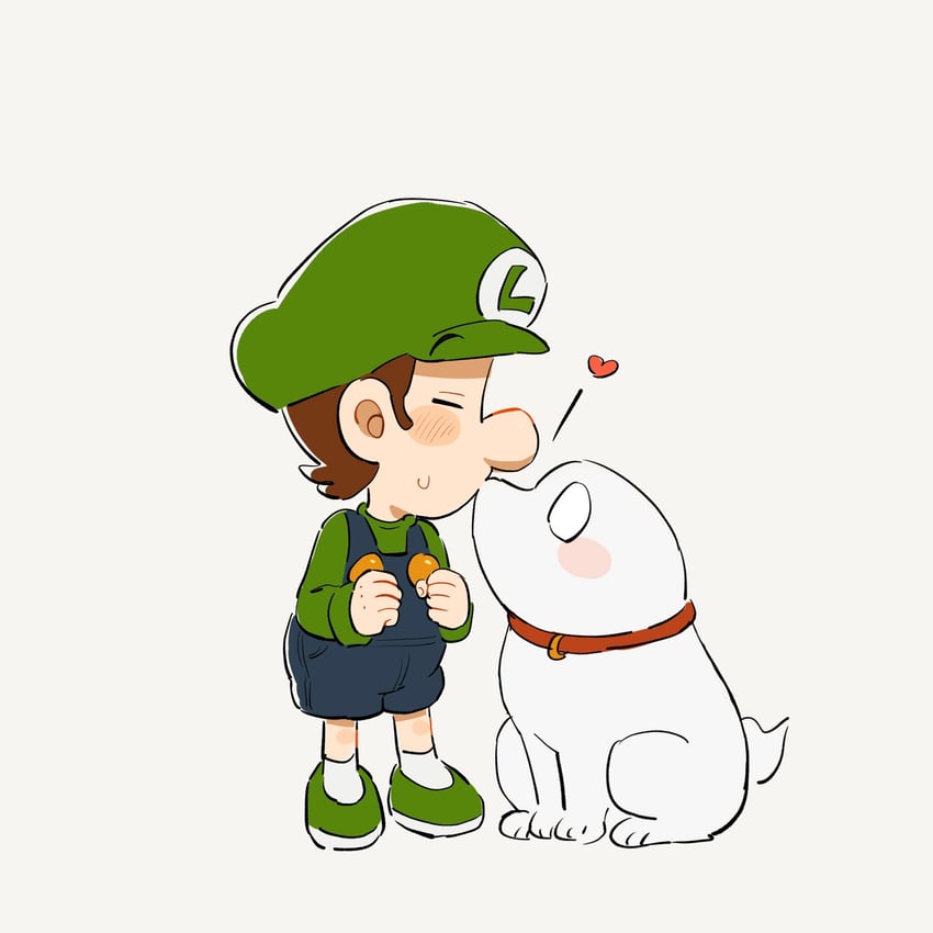 luigi, baby luigi, and polterpup (mario and 2 more) drawn by mimimi_(mimimim9999)