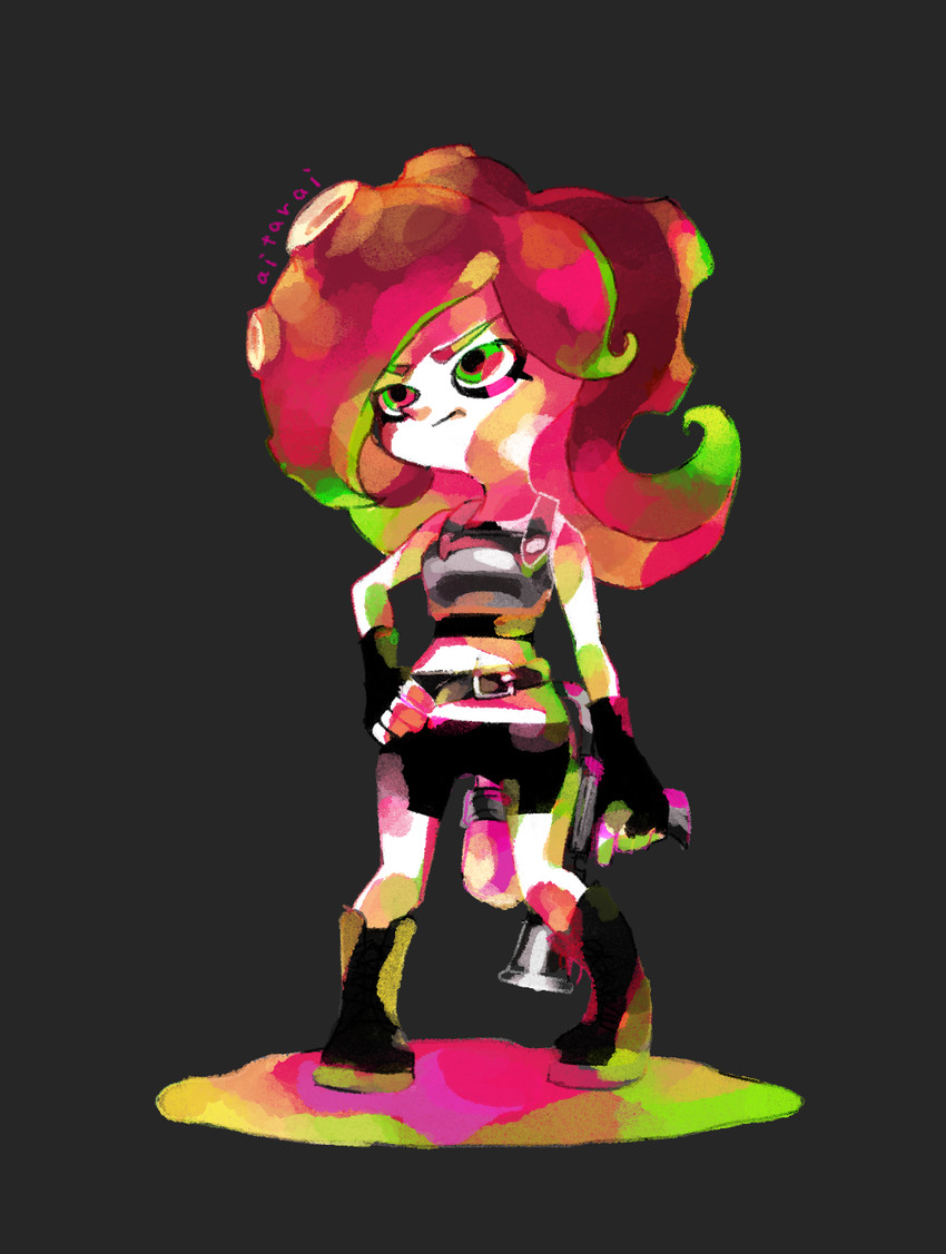 octoling player character and takozonesu (splatoon and 1 more) drawn by tarai_(silica5)