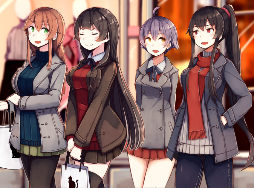 yahagi, noshiro, agano, and sakawa (kantai collection) drawn by plan_(planhaplalan)