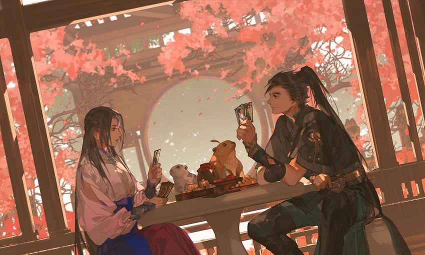 yun wuyue and bei luo (gujian qitan and 1 more) drawn by ibuki_satsuki