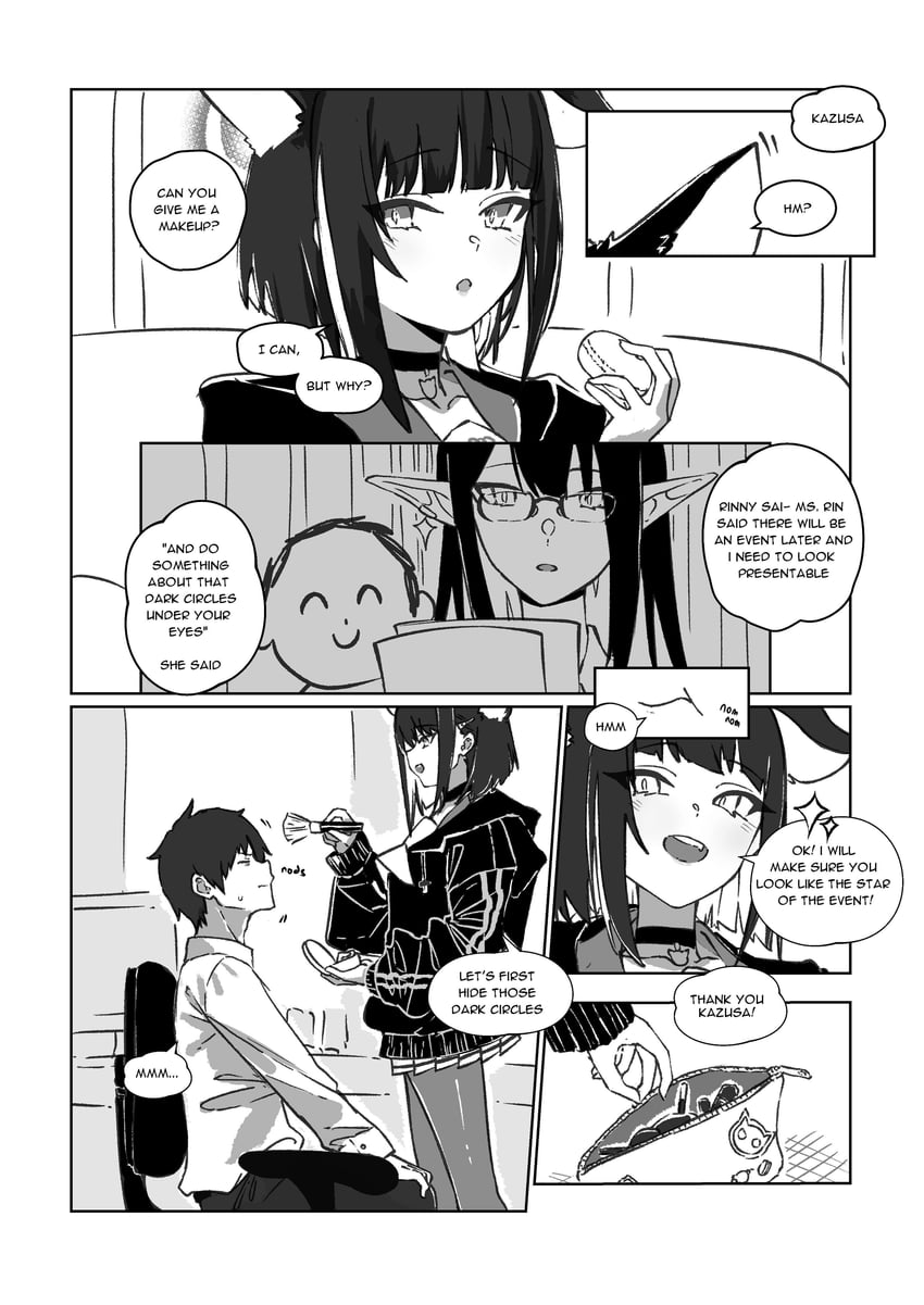 sensei, doodle sensei, kazusa, and rin (blue archive) drawn by betabeet