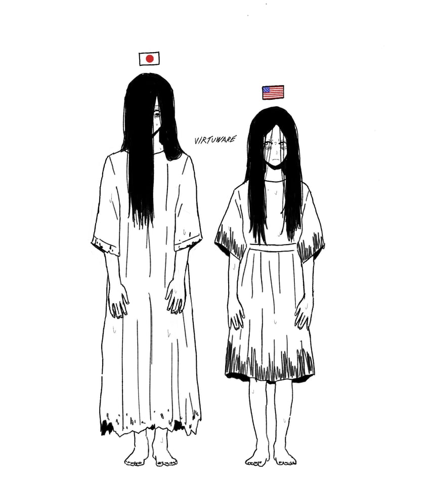 yamamura sadako and samara morgan (the ring) drawn by virtuware