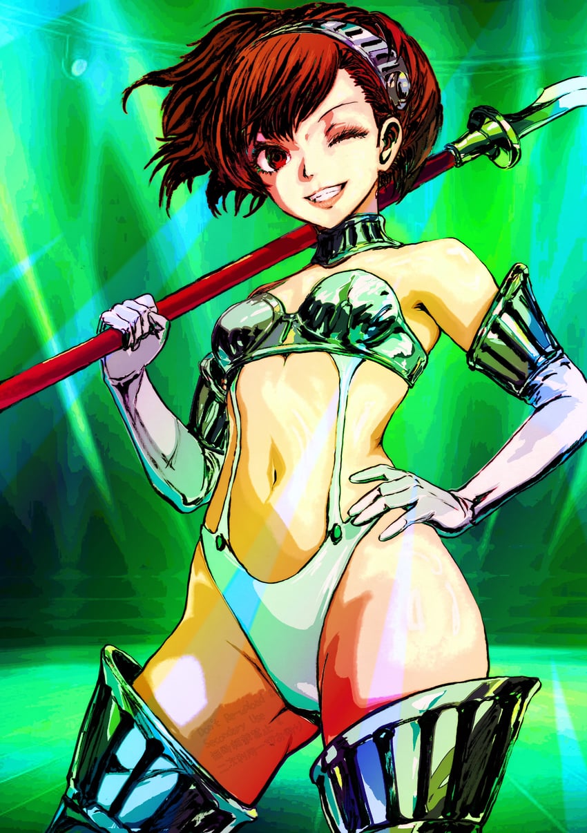 shiomi kotone (persona and 2 more) drawn by oeilvert_fft
