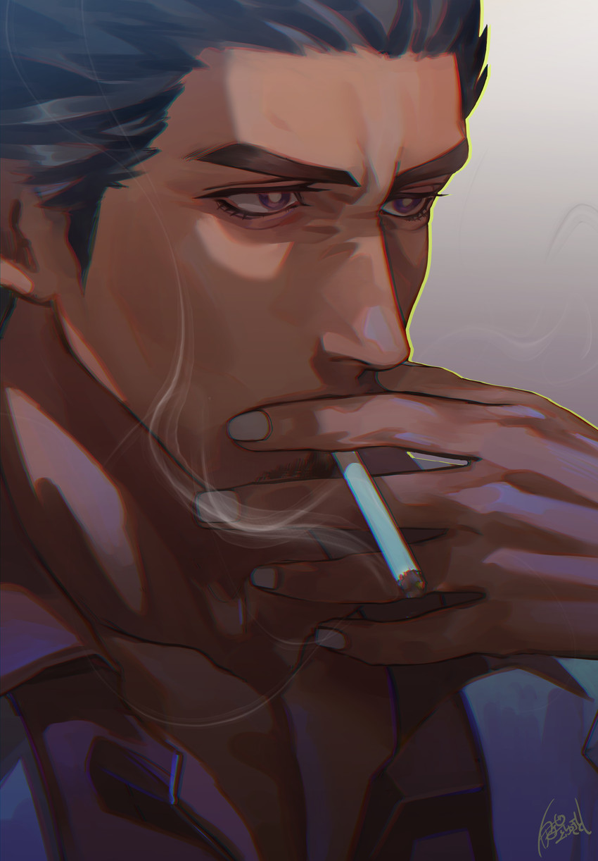 kiryu kazuma (ryuu ga gotoku) drawn by irei_yukitoshi