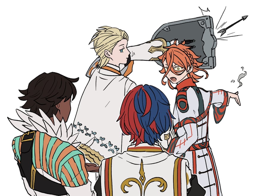 male alear, pandreo, fogado, and bunet (fire emblem and 1 more) drawn by hahm0106