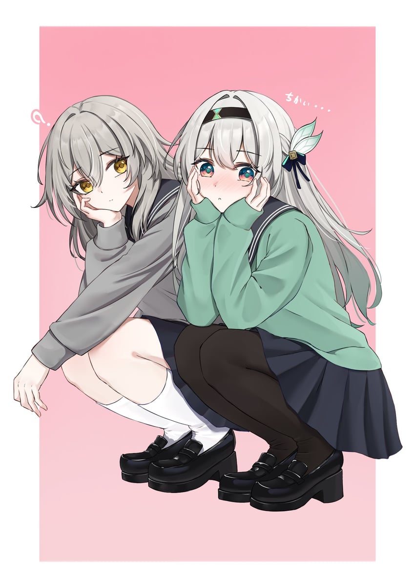 trailblazer, firefly, and stelle (honkai and 1 more) drawn by mochooo_oo