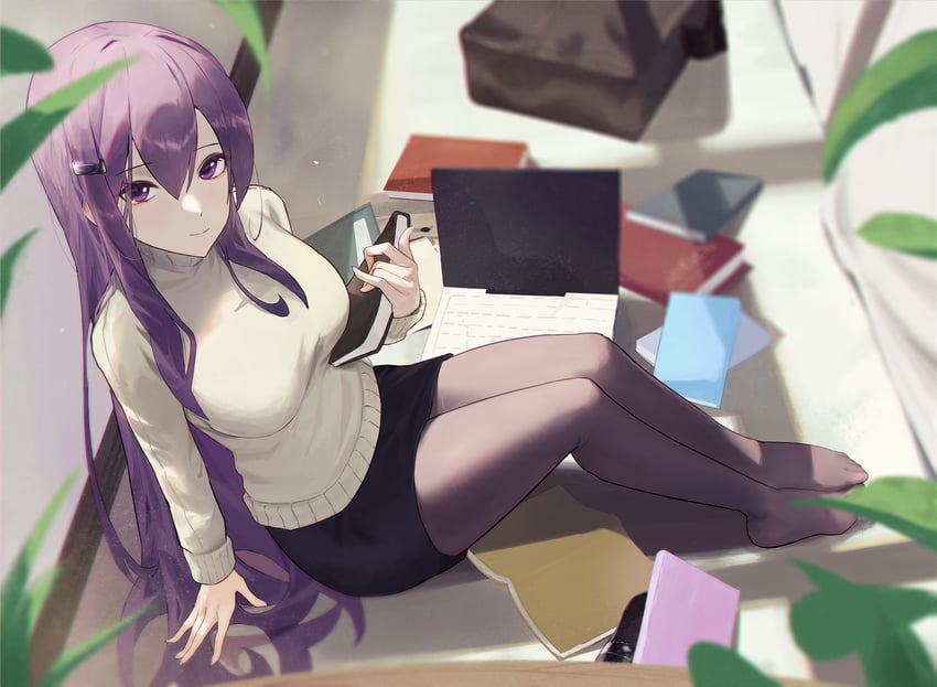 yuri (doki doki literature club) drawn by vyva