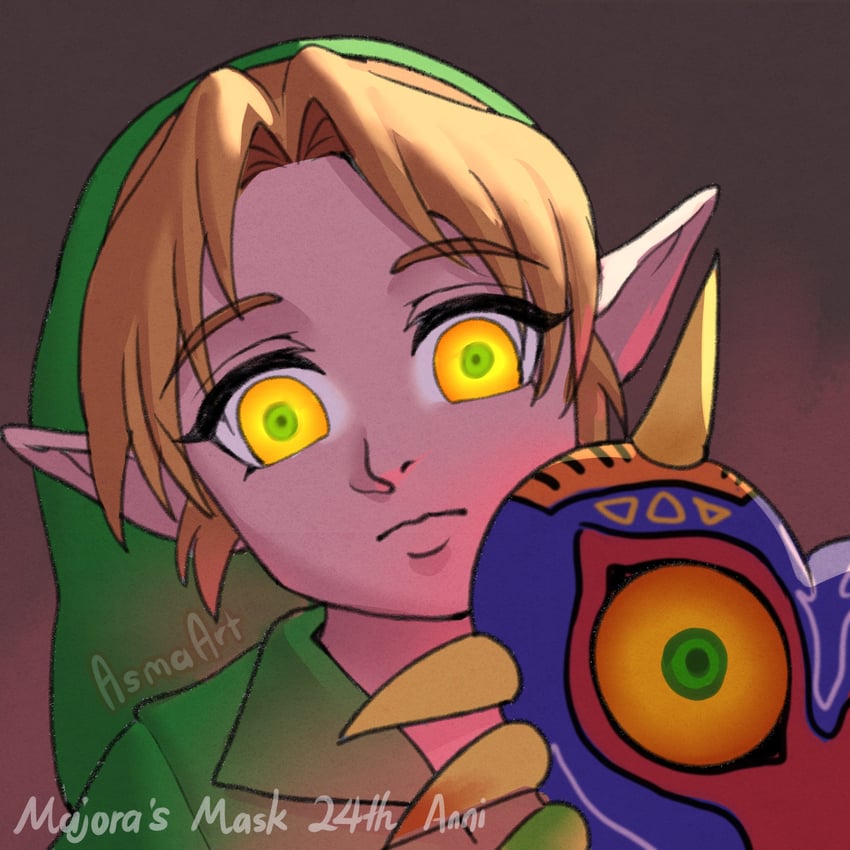 link, young link, and majora (the legend of zelda and 1 more) drawn by asma_art