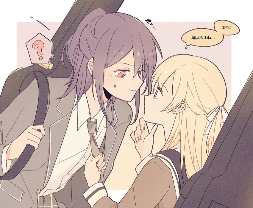 shirasagi chisato and seta kaoru (bang dream!) drawn by seri_(vyrlw)