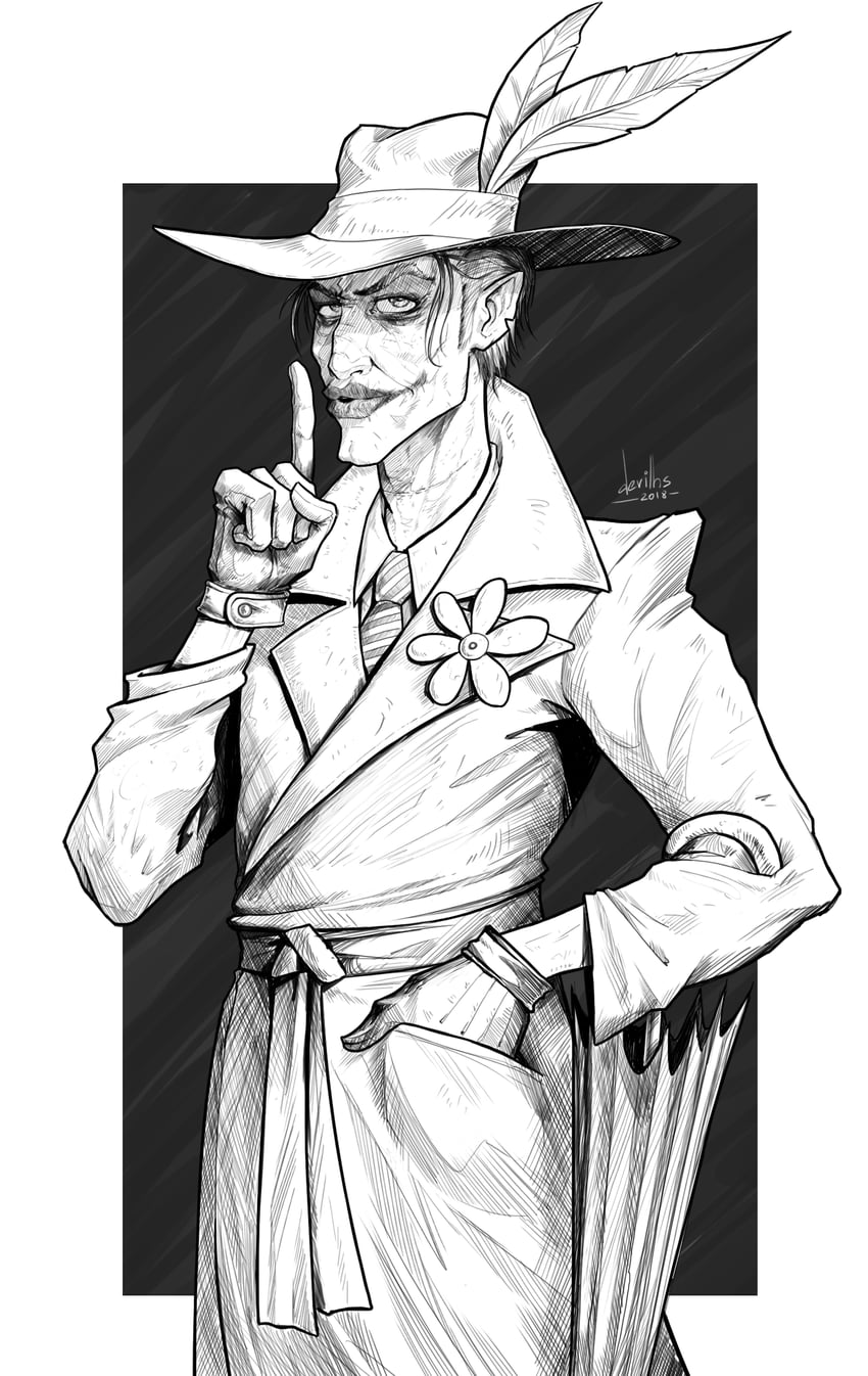 joker (dc comics and 1 more) drawn by devilhs