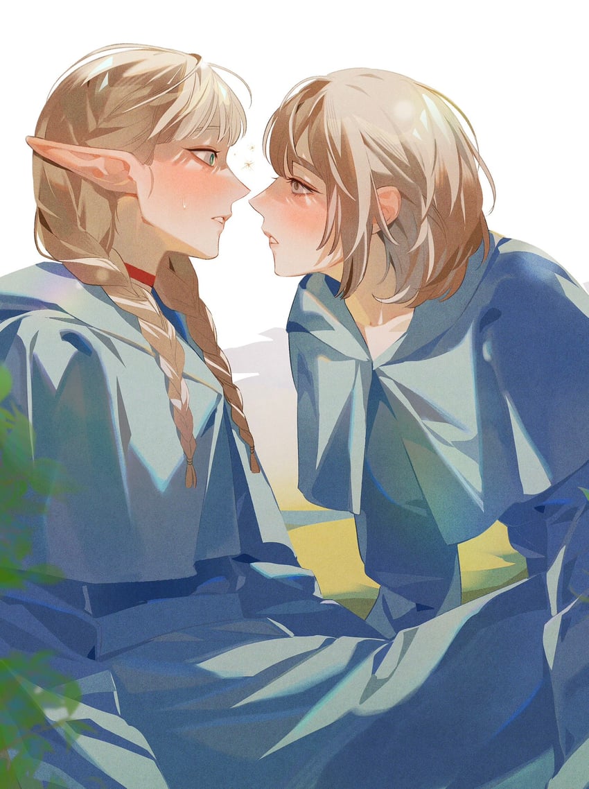 marcille donato and falin touden (dungeon meshi) drawn by haih864851