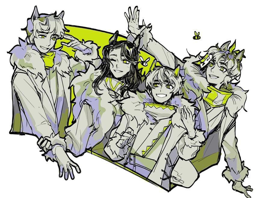 wilbur soot, tubbo, shubble, and tapl (minecraft youtube and 1 more) drawn by tttttaniaaaaa