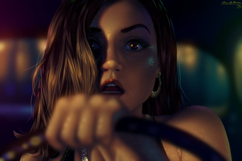 ana de armas and paloma (original and 2 more) drawn by a.x.