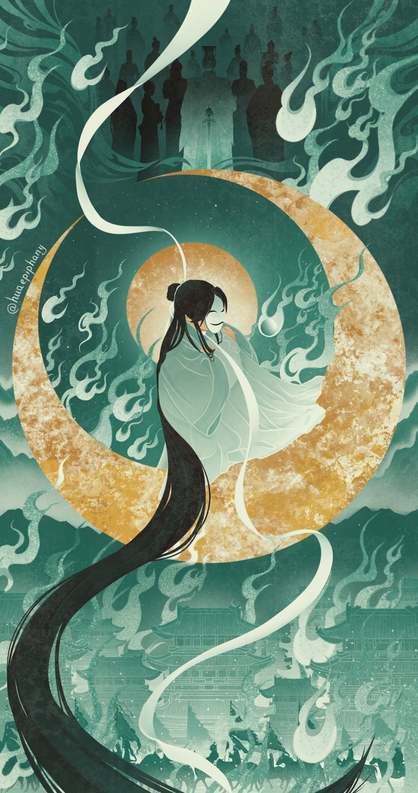 xie lian and jun wu (tianguan cifu) drawn by huaepiphany
