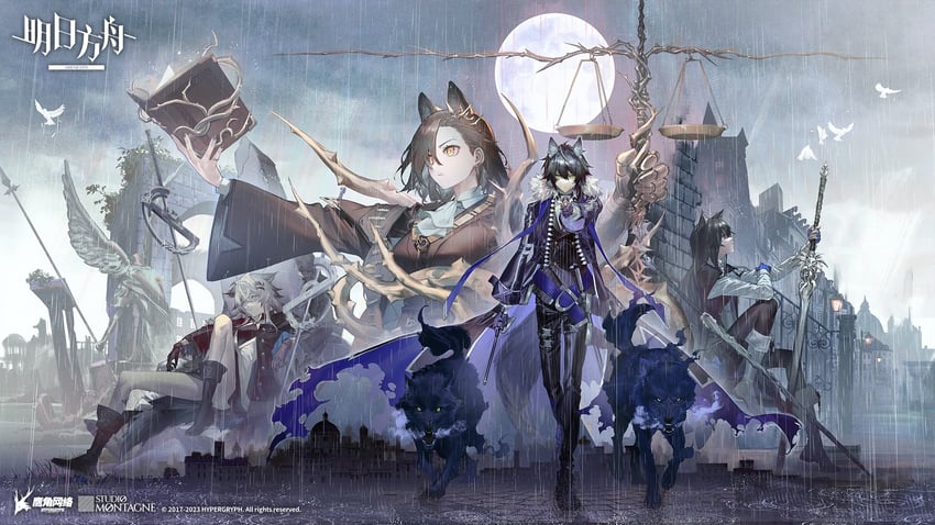 texas, lappland, texas the omertosa, penance, and vigil (arknights) drawn by matsuura_kento
