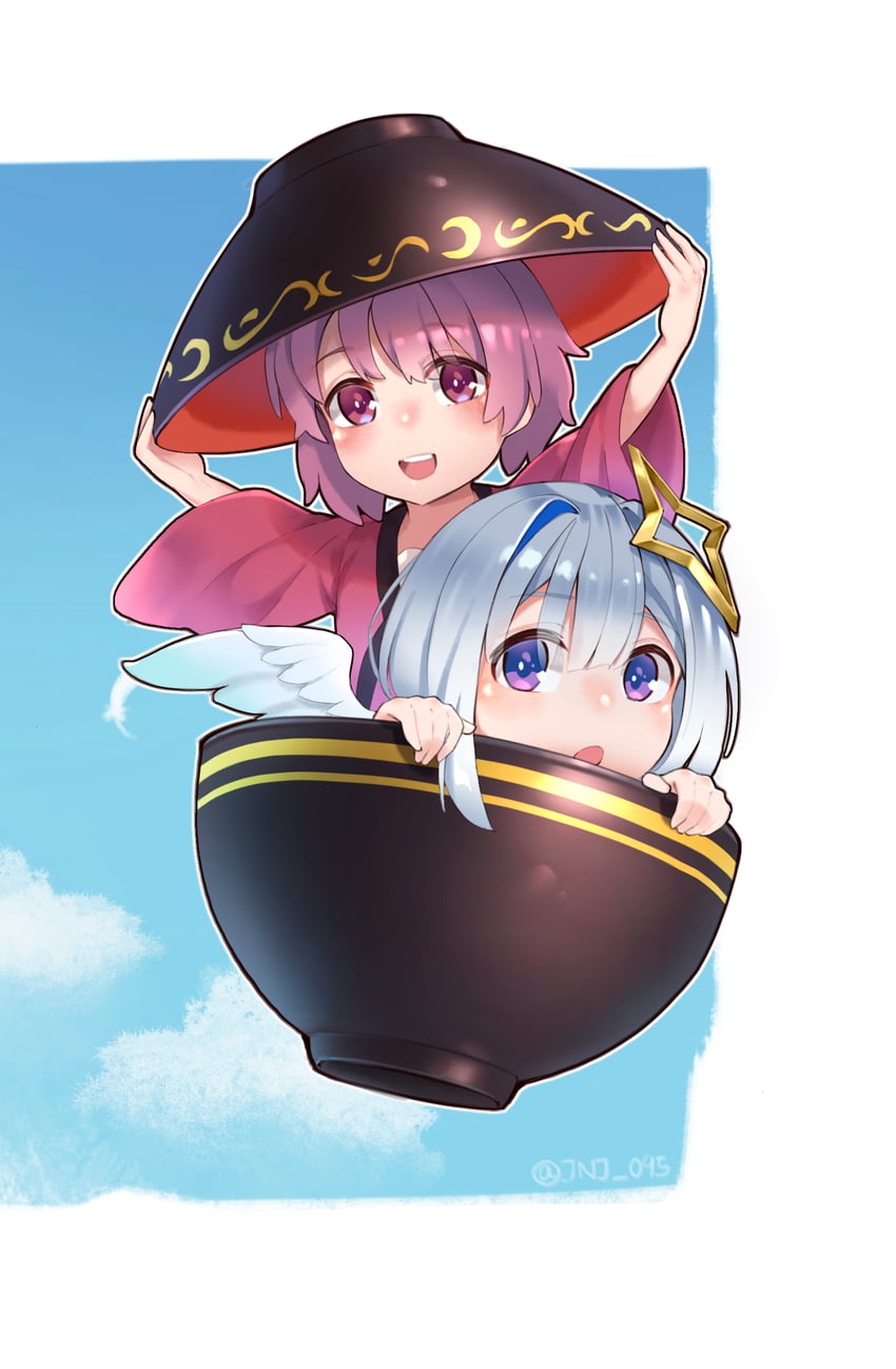 amane kanata and sukuna shinmyoumaru (touhou and 1 more) drawn by joeychen
