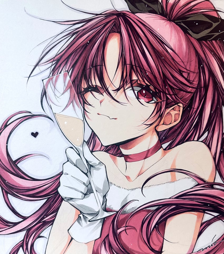 sakura kyoko (mahou shoujo madoka magica) drawn by misteor