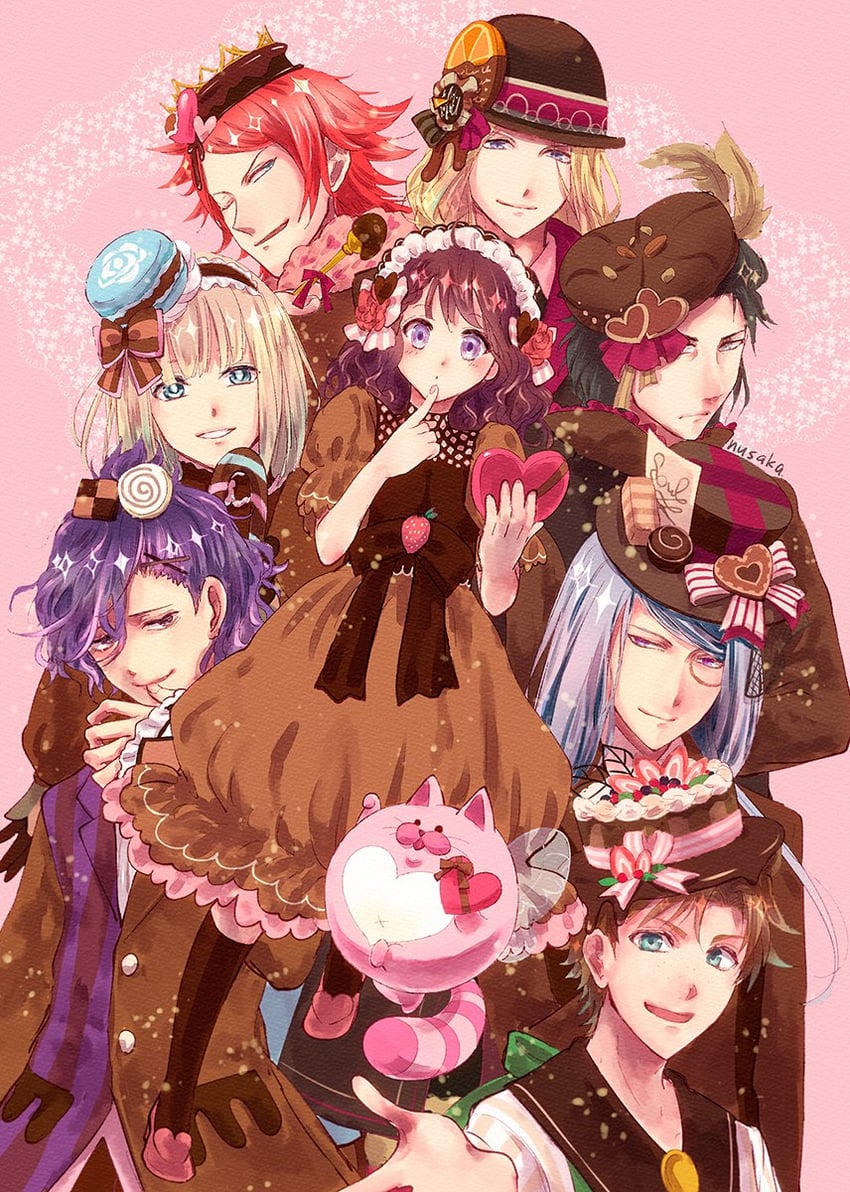 ani inako, mare selen el phiriazar, gurimaru, narek ischl de milidonia, vino von lomzard, and 4 more (dame x prince) drawn by nsk