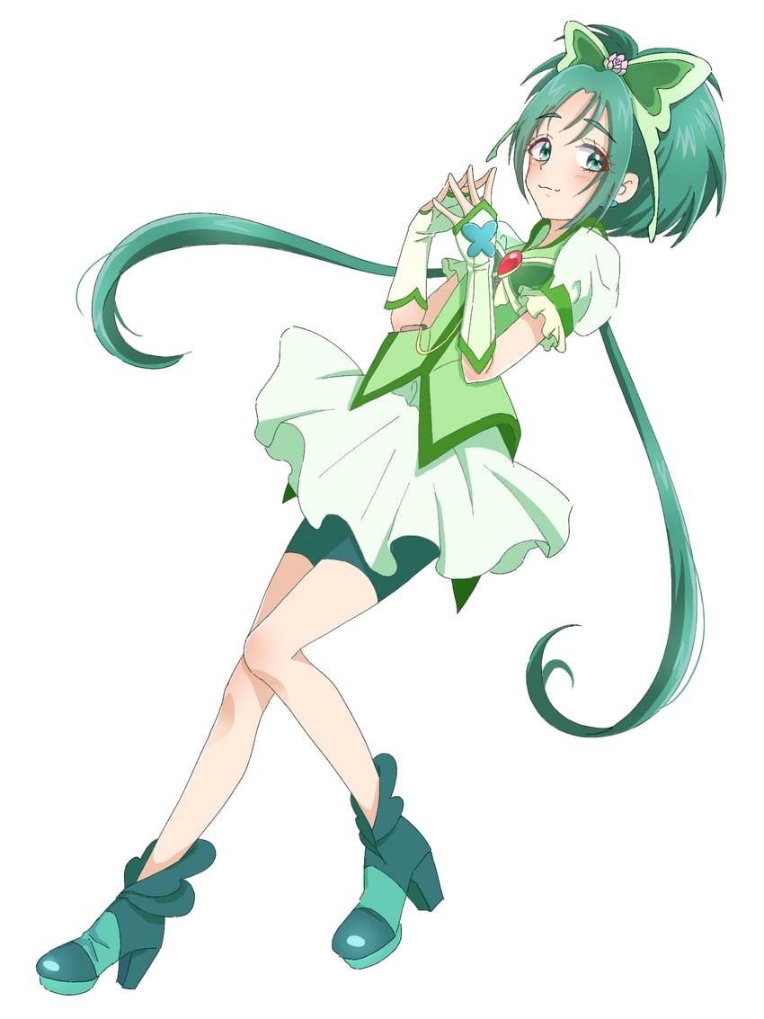 akimoto komachi and cure mint (precure and 2 more) drawn by shigen_pr