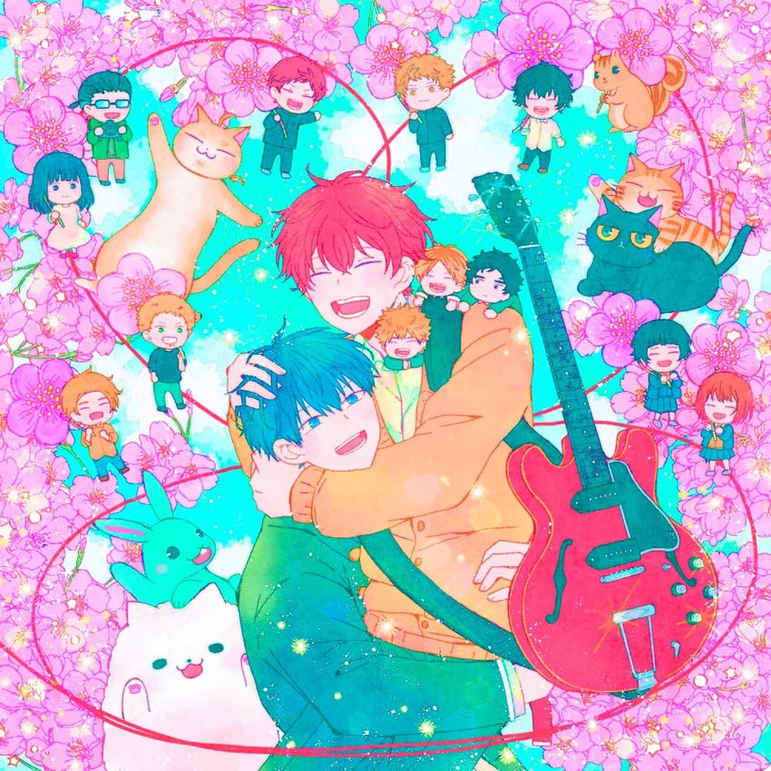 murata ugetsu, kaji akihiko, satou mafuyu, uenoyama ritsuka, kashima hiiragi, and 5 more (given) drawn by bibibimix39