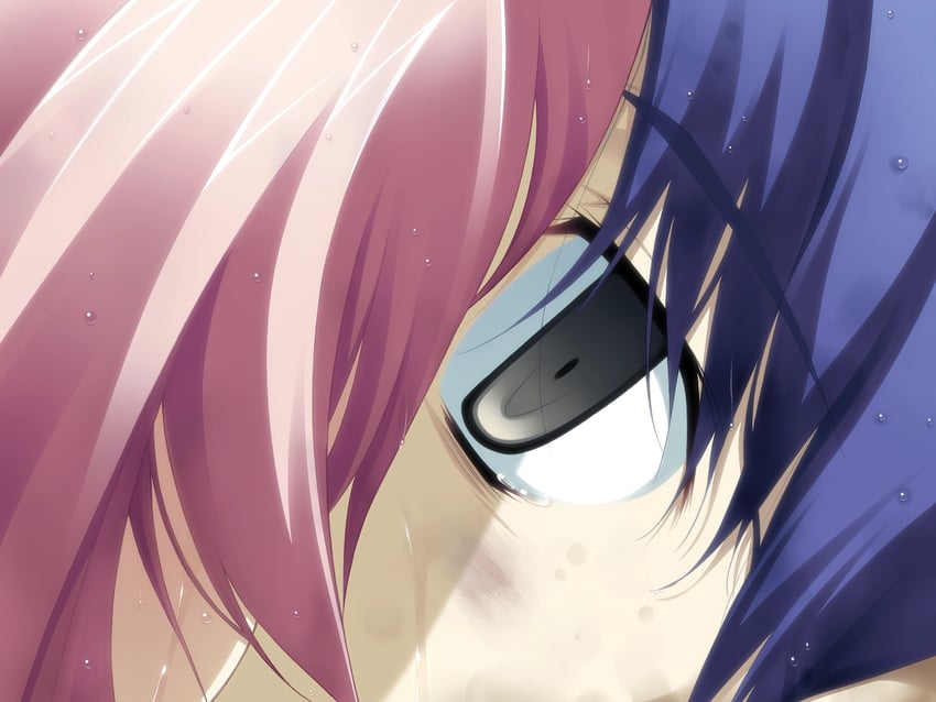 sakihata rimi and nishijou takumi (chaos;head) drawn by matsuo_yukihiro