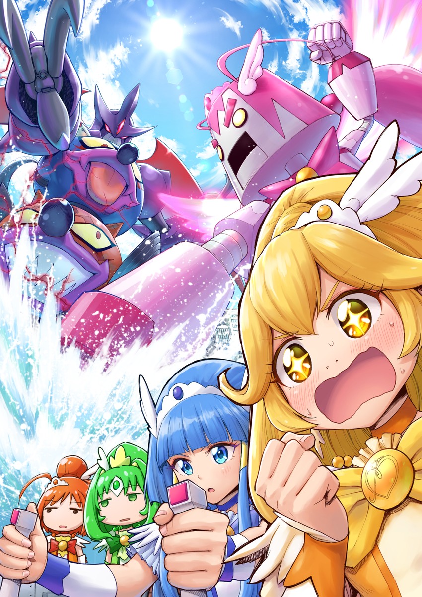 midorikawa nao, kise yayoi, aoki reika, hino akane, hoshizora miyuki, and 7 more (precure and 1 more) drawn by itou_shin'ichi