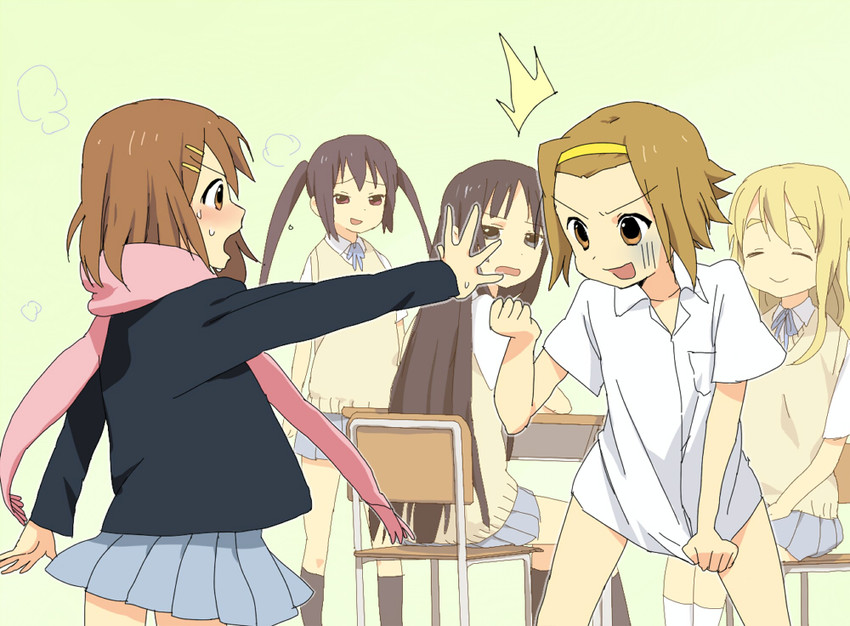 akiyama mio, nakano azusa, hirasawa yui, tainaka ritsu, and kotobuki tsumugi (k-on!) drawn by noco_(adamas)