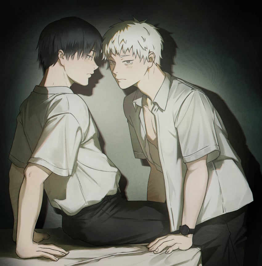 indou hikaru and tsujinaka yoshiki (hikaru ga shinda natsu) drawn by ceo_aneki