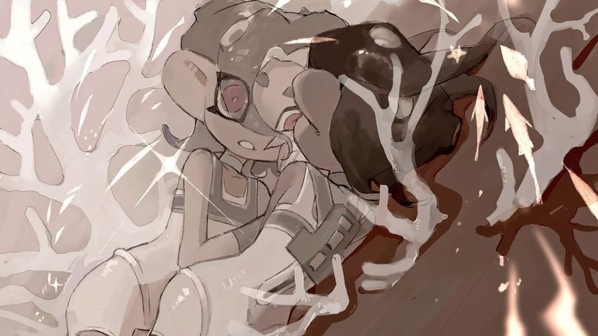 octoling player character, octoling girl, and agent 8 (splatoon and 2 more) drawn by lili51540640