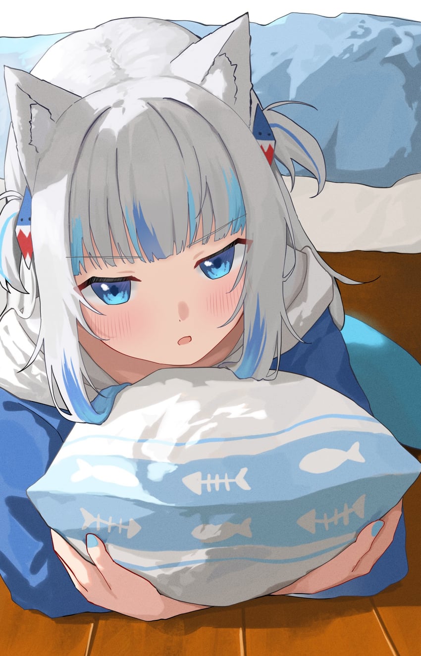 gawr gura (hololive and 1 more) drawn by kurushiro1102