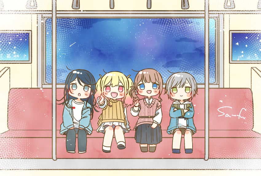 tenma saki, hoshino ichika, mochizuki honami, and hinomori shiho (project sekai) drawn by sa-fu_(sfmk39)