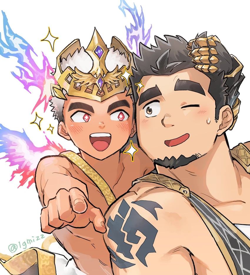 protagonist and kerykeion (crave saga) drawn by 1gmizz