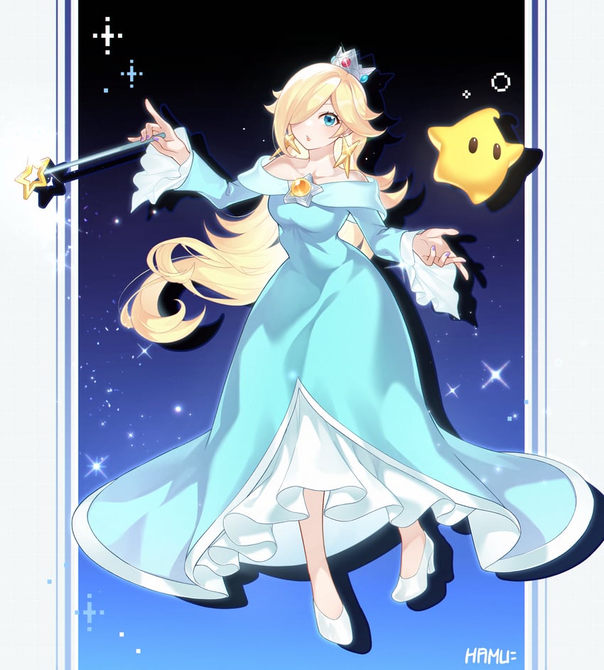 rosalina and luma (mario and 1 more) drawn by hamu_(rz_1023)