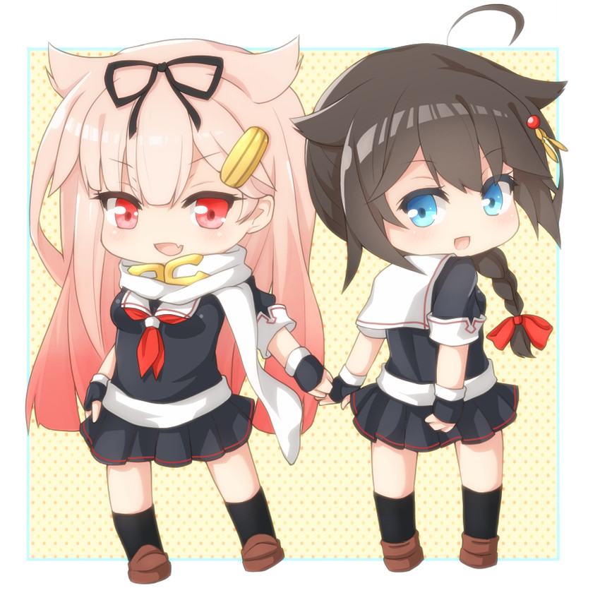 shigure, yuudachi, shigure kai ni, and yuudachi kai ni (kantai collection) drawn by rateratte