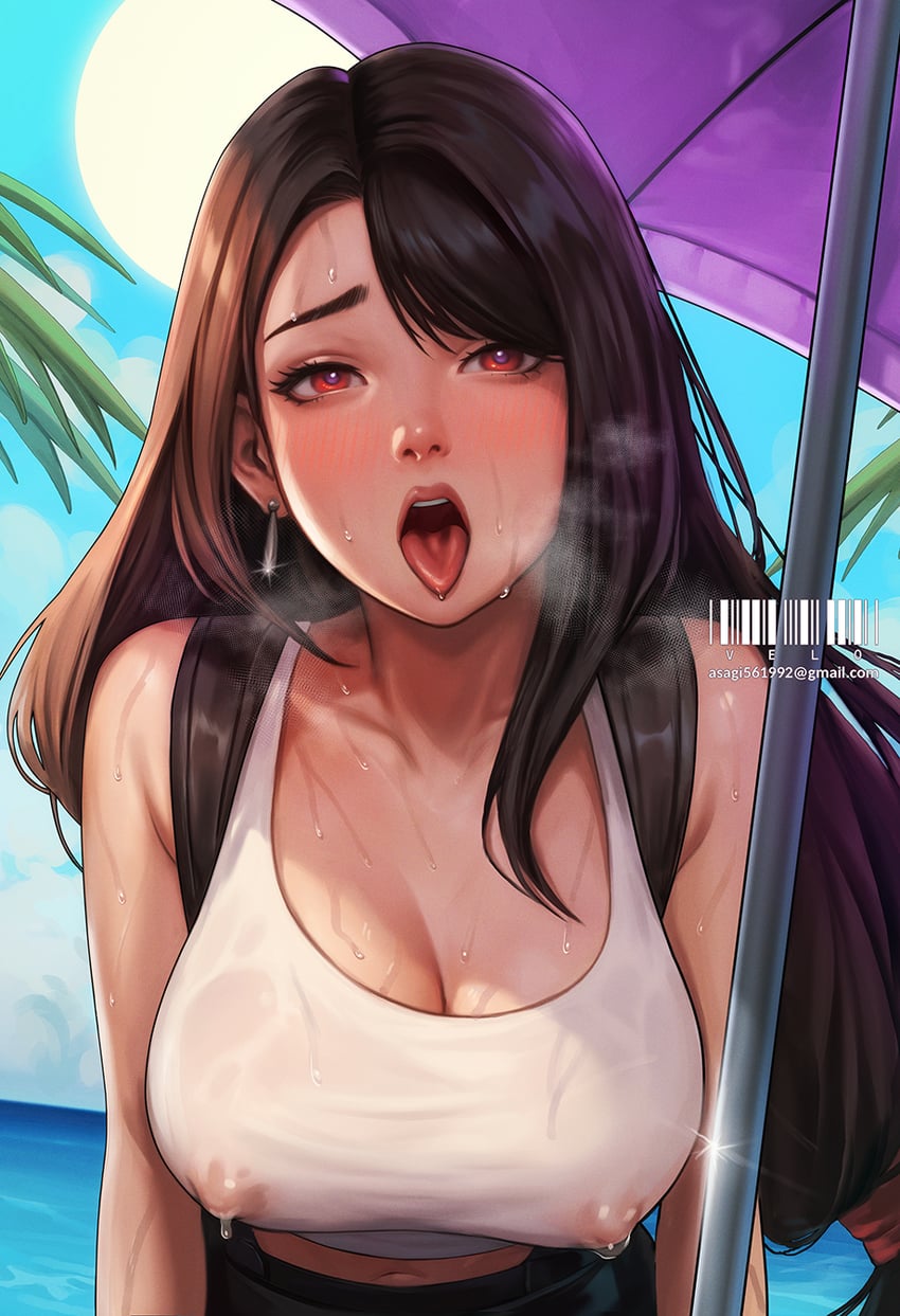 tifa lockhart (final fantasy and 1 more) drawn by soan9