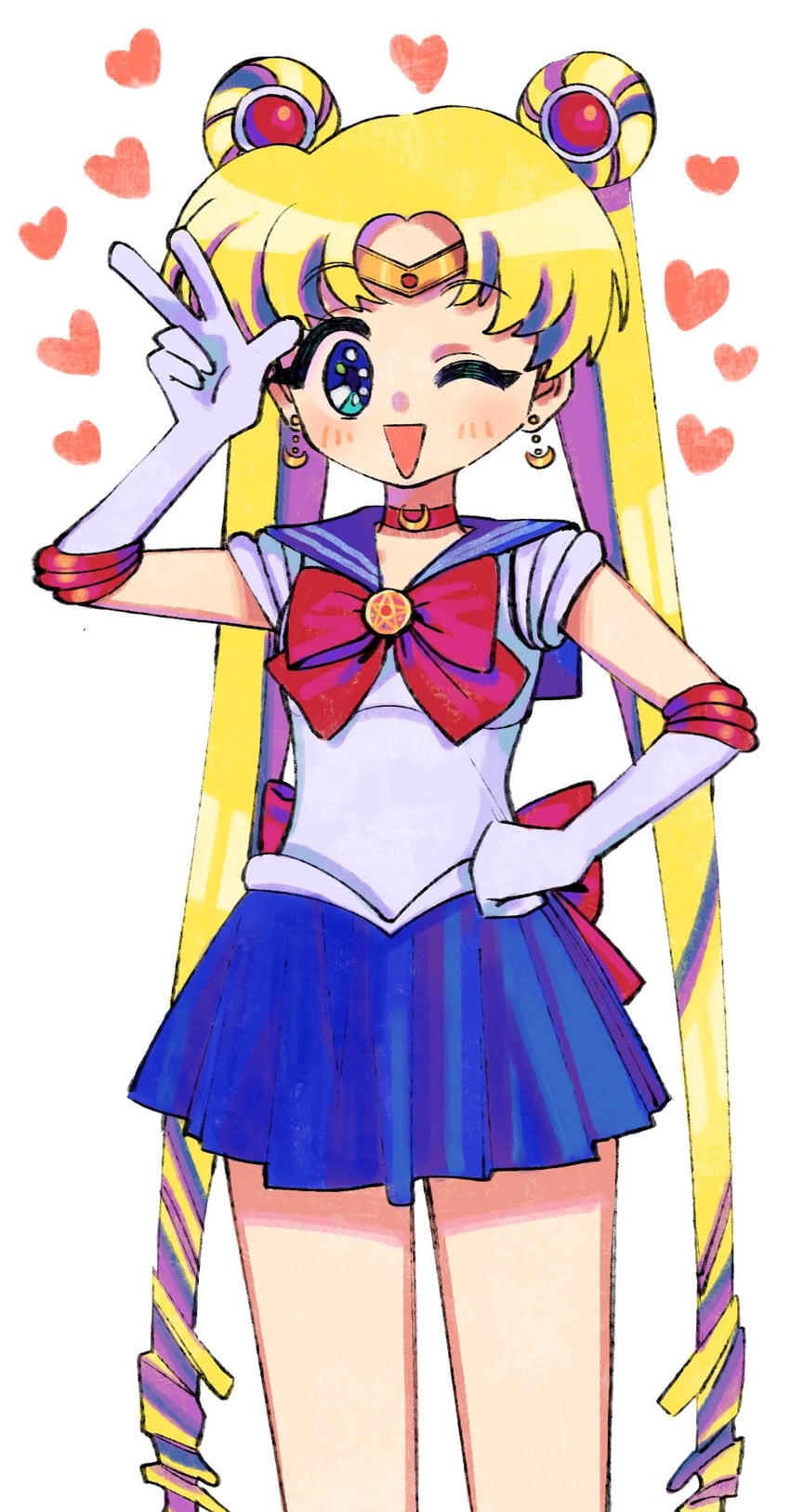 tsukino usagi and sailor moon (bishoujo senshi sailor moon and 1 more) drawn by q_yan31