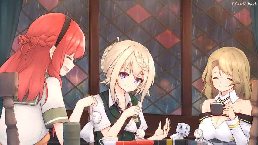 perth, de ruyter, and houston (kantai collection) drawn by centi_mnkt