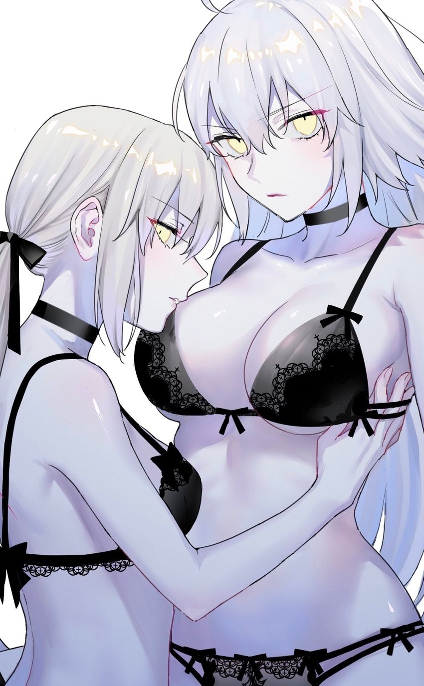 artoria pendragon, jeanne d'arc alter, and saber alter (fate and 1 more) drawn by nipi27