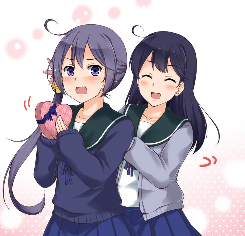 ushio and akebono (kantai collection) drawn by sazaki_hiyoru