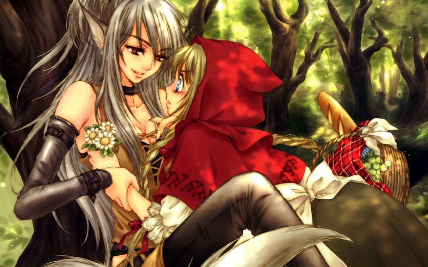 little red riding hood and big bad wolf (little red riding hood) drawn by sakura_shio