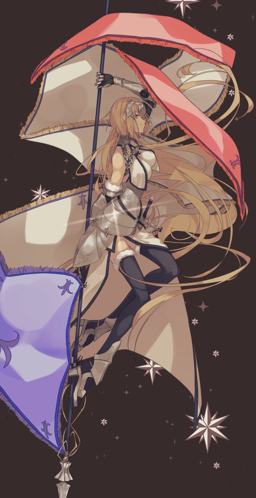 jeanne d'arc (fate and 1 more) drawn by microbe_volvox