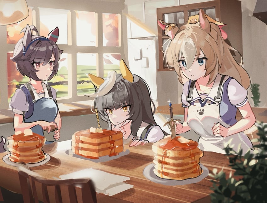 durandal, calstone light o, and believe (umamusume) drawn by shimama_n_a